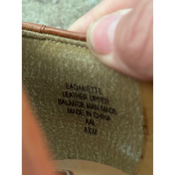 Vintage Enzo Angiolini Eadanette Brown Leather Low Loafer Pumps Heels Size 8.5 - Picture 9 of 12